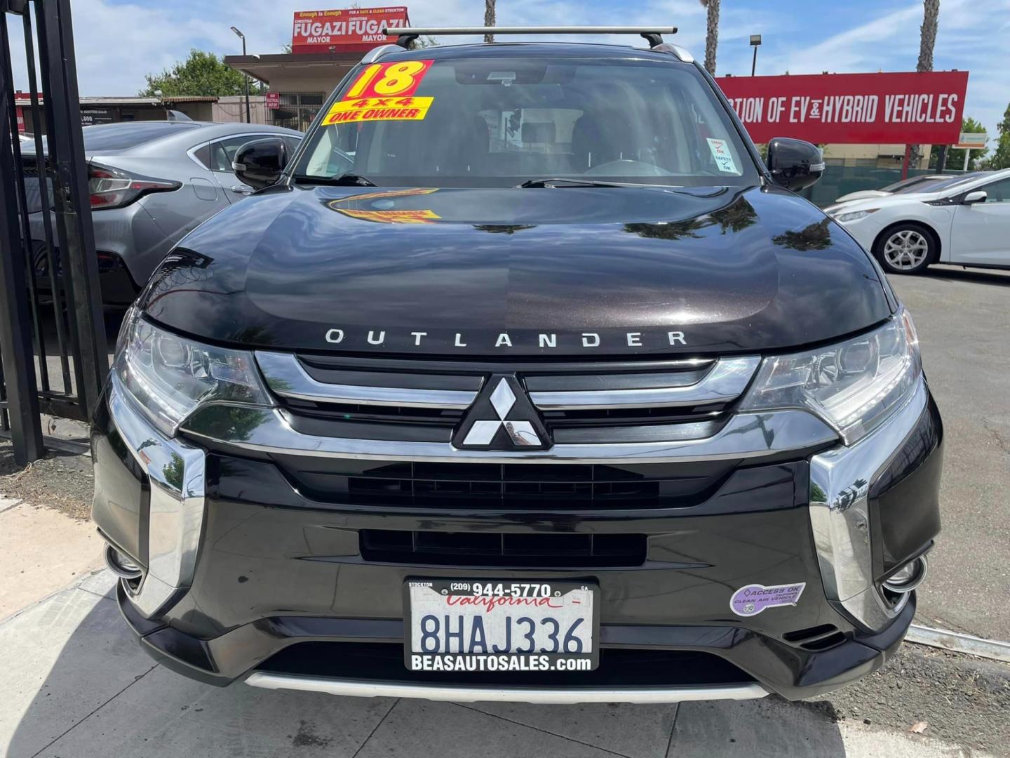 2018 BLACK /BLACK Mitsubishi Outlander PHEV (JA4J24A59JZ) , located at 744 E Miner Ave, Stockton, CA, 95202, (209) 944-5770, 37.956863, -121.282082 - PLUS TAXES AND FEES - Photo#2